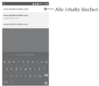 www.alcatel-mobile.com www.alcatel-mobile.com www.alcatel-mobile.com www.alcatel-mobile.com Alle Inhalte löschen qwertyuiop asdfghjkl zxcvbanm 123