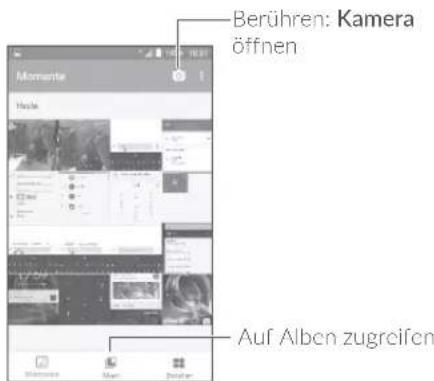 Berühren: Kamera öffnen Auf Alben zugroifen
