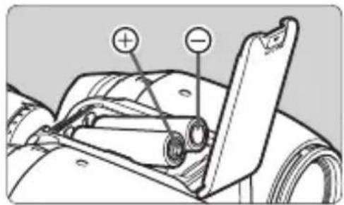 Technical diagram of a mechanical assembly with labeled components (+ and -) and directional arrows indicating movement or force.
