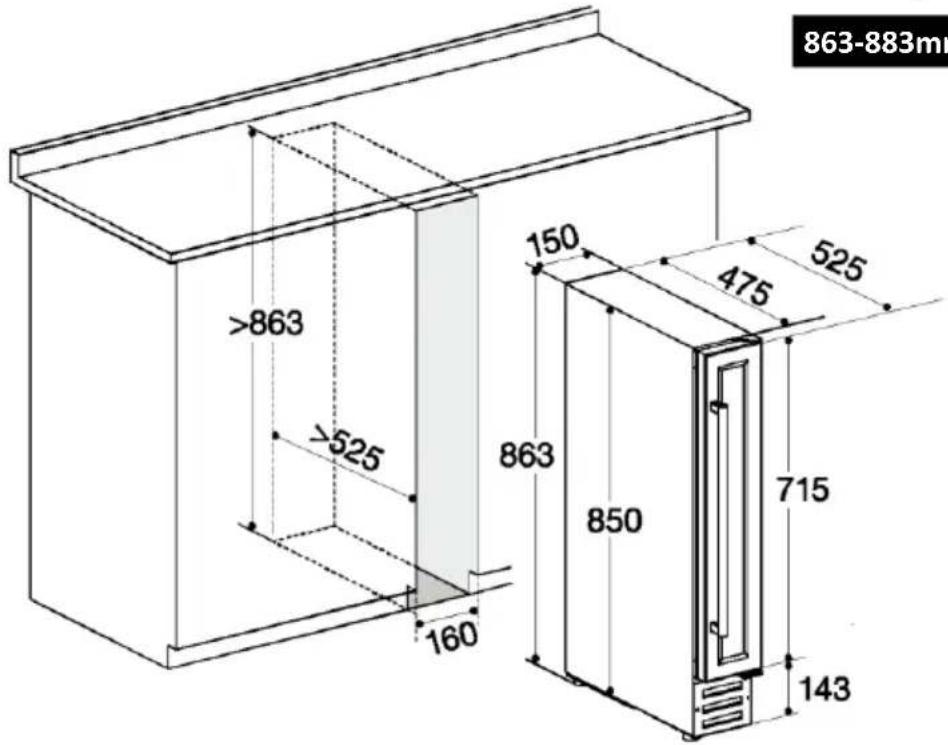 863-883mm >863 >525 150 475 525 863 850 715 160 143