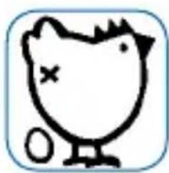 HABA Eiertanz - What symbol appears on the red action dice? - 1