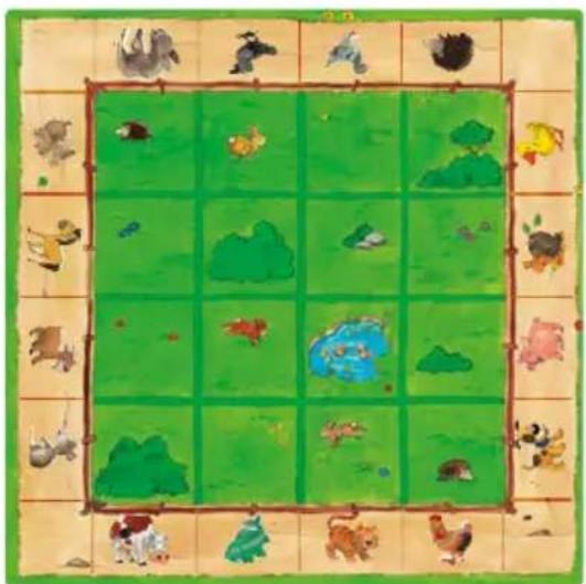 HABA Mein erster Spieleschatz - Tablero de juego «Pradera» y «El parchís de la granja» - 2