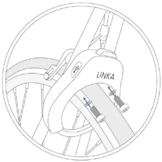 Linka LK-C100 - Installation des Schlosses mit den Montageschrauben – Voraussetzung: Der Rahmen muss die benötigten Aufnahmen besitzen! - 1
