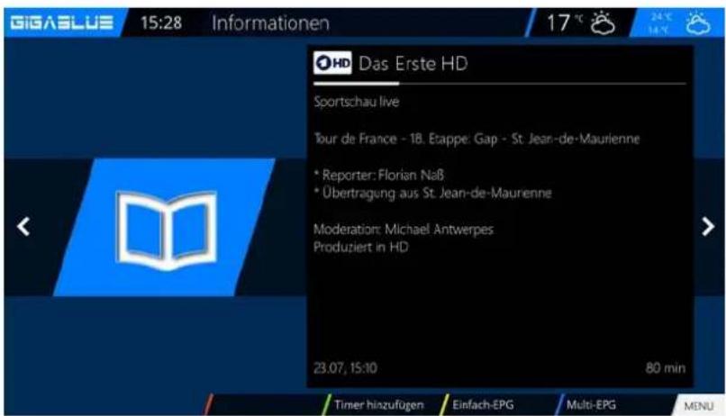 GigaBlue HD X3 - EPG - 1