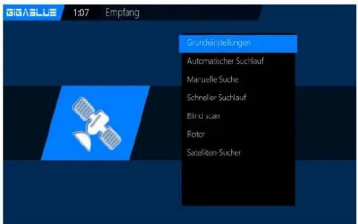 GigaBlue HD X3 - Kanalsuche - 1