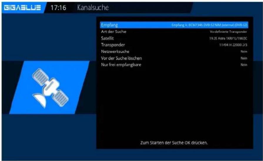 GigaBlue HD X3 - Manuelle Suche - 1