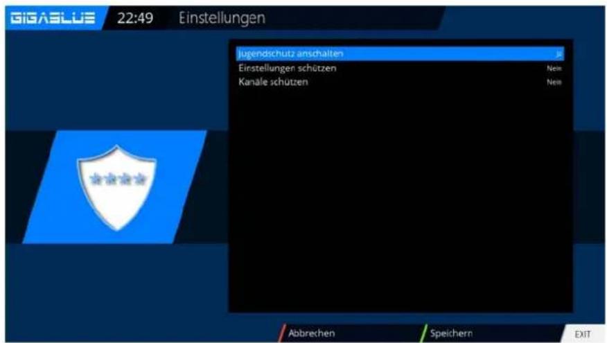 GigaBlue HD X3 - Jugendschutz einstellen - 2