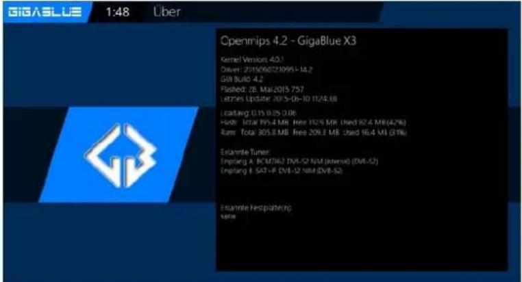 GigaBlue HD X3 - Bedienung der GigaBlue Box - 2