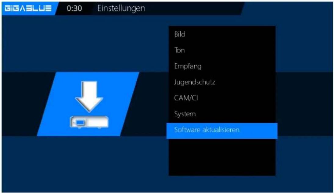 GigaBlue HD X3 - Software Update via Internet - 1
