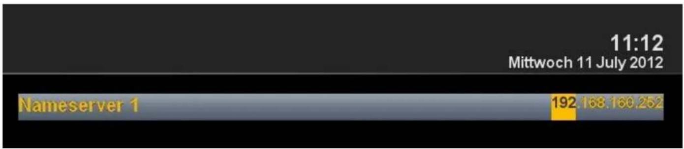 GigaBlue HD X3 - DNS-Einstellungen: - 1