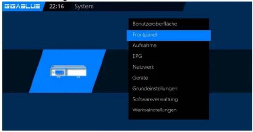 GigaBlue HD X3 - Grundeinstellungen - 1