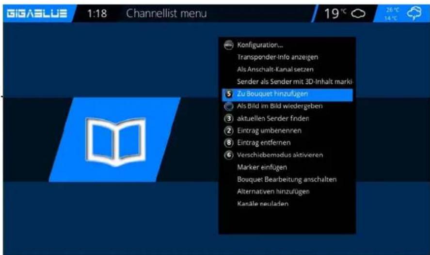 GigaBlue HD X3 - Bouquet erstellen - 1
