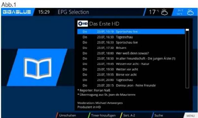GigaBlue HD X3 - EPG - 2