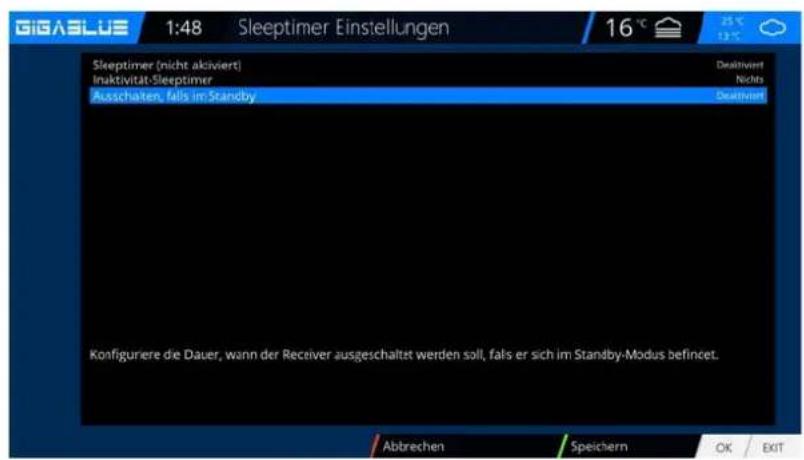 GigaBlue HD X3 - Ausschalt-Timer - 2