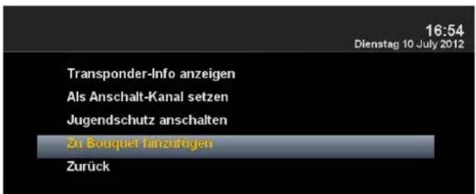 GigaBlue HD X3 - Kanäle hinzufügen - 1