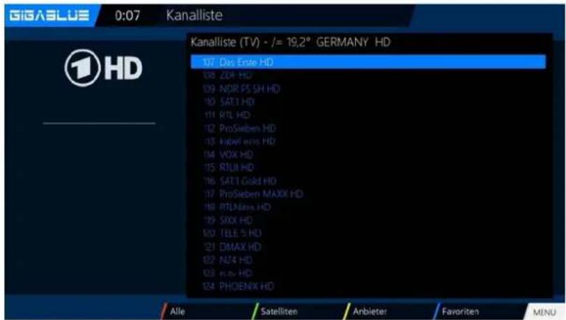 GigaBlue HD X3 - Kanäle sperren - 3