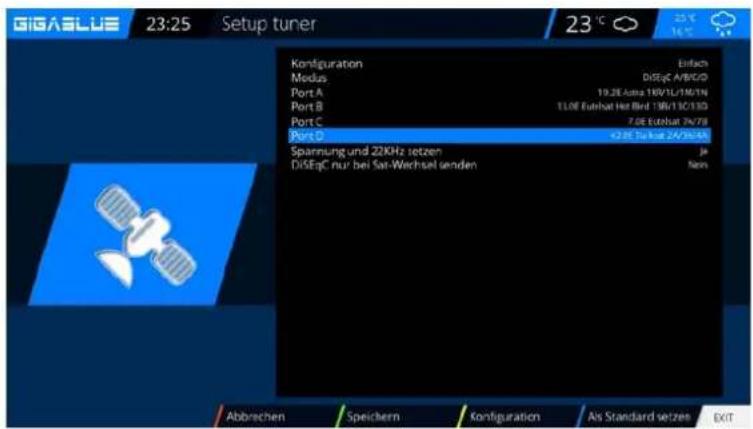 GigaBlue HD X3 - Vier Satelliten über DiSEqC A/B/C/D - 1