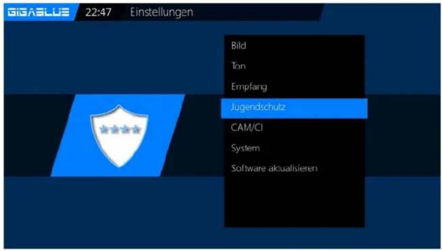 GigaBlue HD X3 - Jugendschutz einstellen - 1