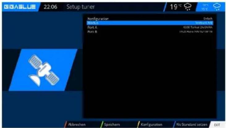 GigaBlue HD X3 - Zwei Satelliten über Toneburst A/B - 1