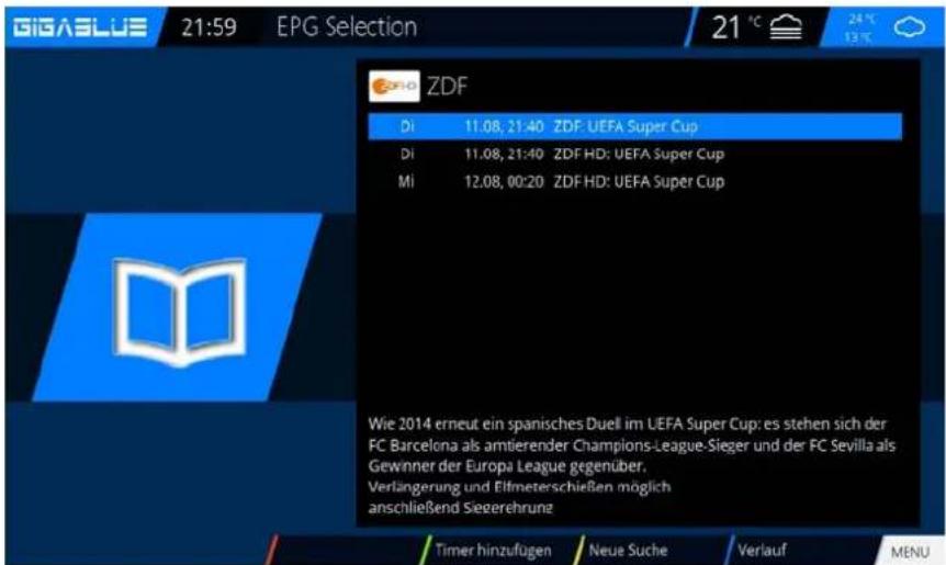 GigaBlue HD X3 - EPG - 1