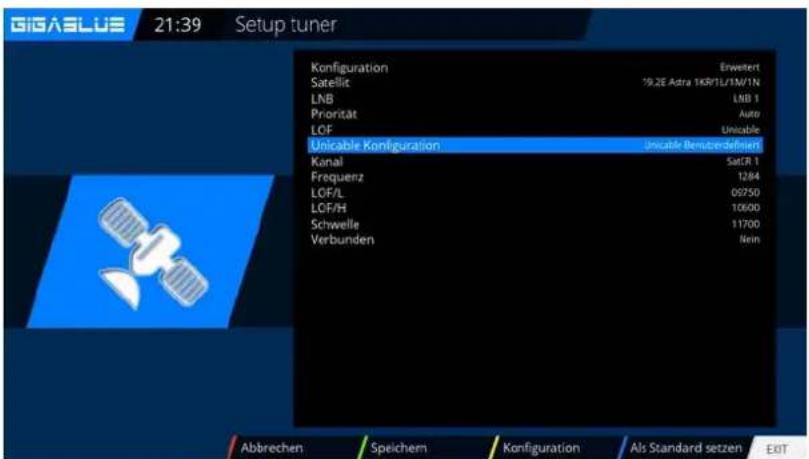 GigaBlue HD X3 - Unicable mit irgendwelchen exotischen Parametern - 1