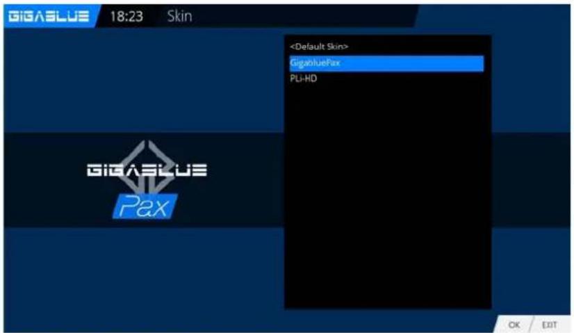 GigaBlue HD X3 - Benutzeroberfläche/Skin - 1