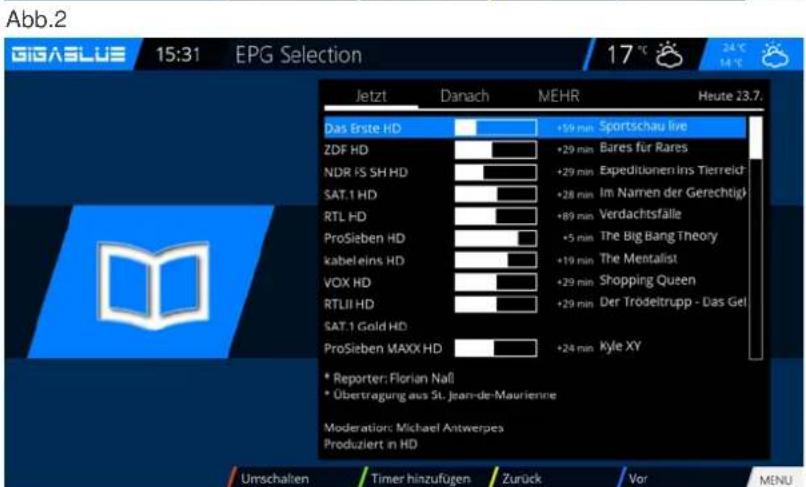 GigaBlue HD X3 - EPG - 3