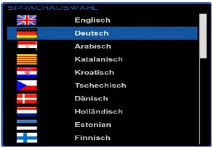 GigaBlue HD 800 SE - Einstellen der Sprache - 1