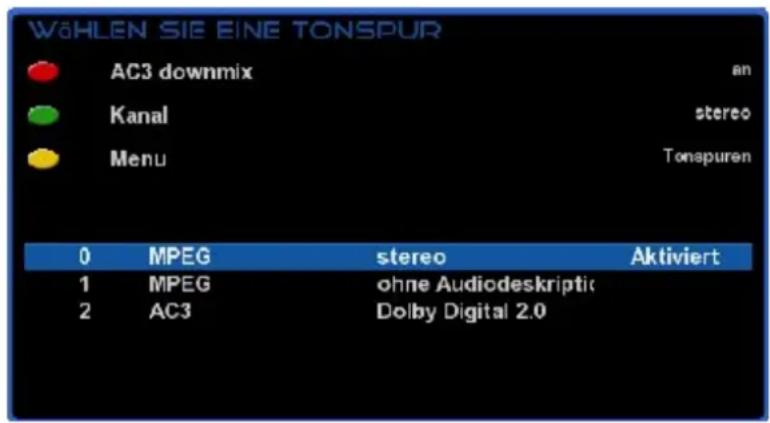 GigaBlue HD 800 SE - Lautstärke/Audioauswahl - 1