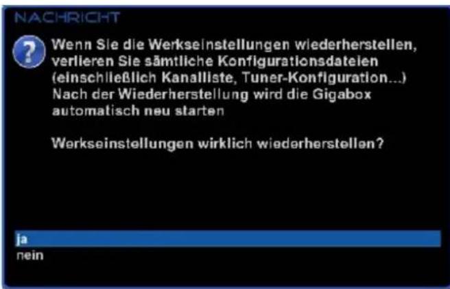 GigaBlue HD 800 SE - Werkseinstellungen: - 1