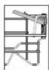 INDESIT DIC3B+16A - OPVOUWBARE KLEPPEN MET VERSTELBARE STAND - 2