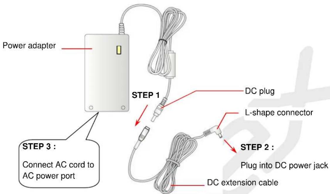 Hobot 188 - Power adapter/DC extension cable - 1