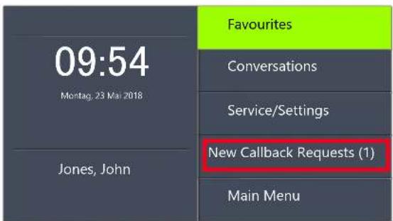 Swyx Phone L62 - This is how you answer a callback request - 1