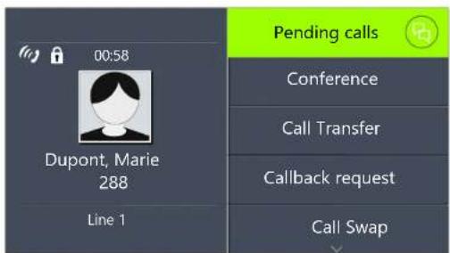 Swyx Phone L62 - This is how to swap between lines via "Conversations" - 1