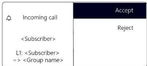 Swyx Phone L62 - How do I pick up a call? - 3
