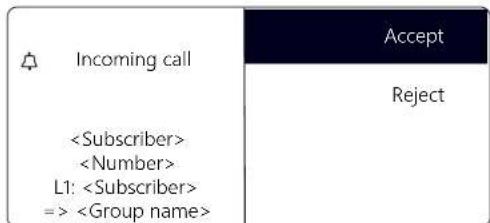 Swyx Phone L62 - How do I pick up a call? - 2