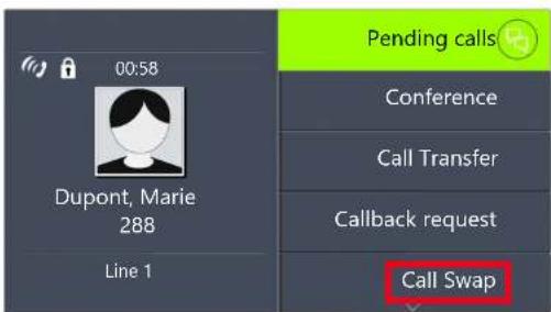Swyx Phone L62 - This is how to swap between lines with the "Call Swap" function - 1