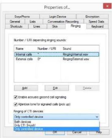 Swyx Phone L62 - This is how you configure the ringing in CTI mode - 1