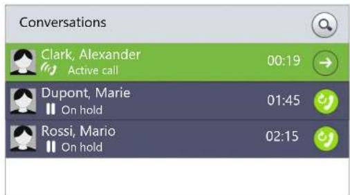 Swyx Phone L62 - This is how to swap between lines via "Conversations" - 2