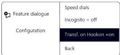 Swyx Phone L62 - Transfer when Placing Handset on Hook - 1