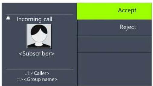 Swyx Phone L62 - How do I pick up a call? - 3