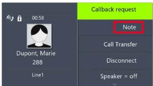 Swyx Phone L62 - This is how you create a note during a call - 1