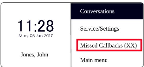 Swyx Phone L62 - Lists for Callback Requests, My Callback Requests and Missed Callbacks - 1