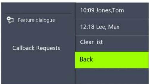 Swyx Phone L66 - This is how you open the "Callback Requests" list - 1