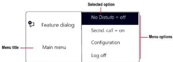 Swyx Phone L66 - Display and menu navigation - 2