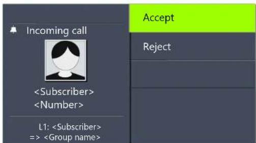 Swyx Phone L66 - How do I pick up a call? - 2