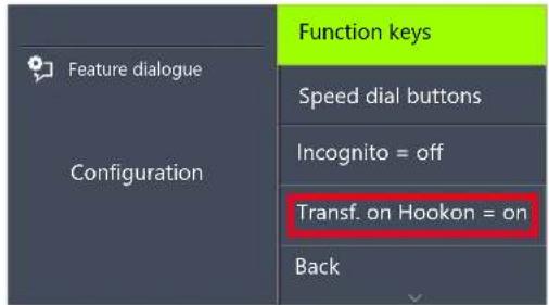Swyx Phone L66 - Transfer on Hookon - 1