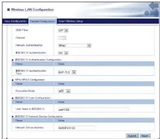 Silex BR-310AC - In the Web configuration interface of the BR-310AC, click Wireless LAN Configuration - Detailed Configuration. - 1