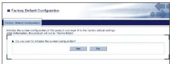 Silex BR-310AC - How to reset BR-310AC to factory defaults using the Web configuration interface: - 2