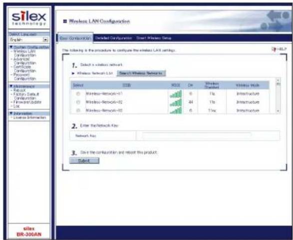 Silex BR-310AC - How to restart BR-310AC using the Web configuration interface: - 1